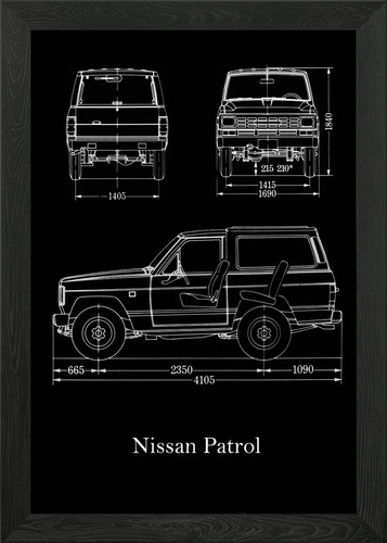 Nissan patrol 1985 - nissan, framed